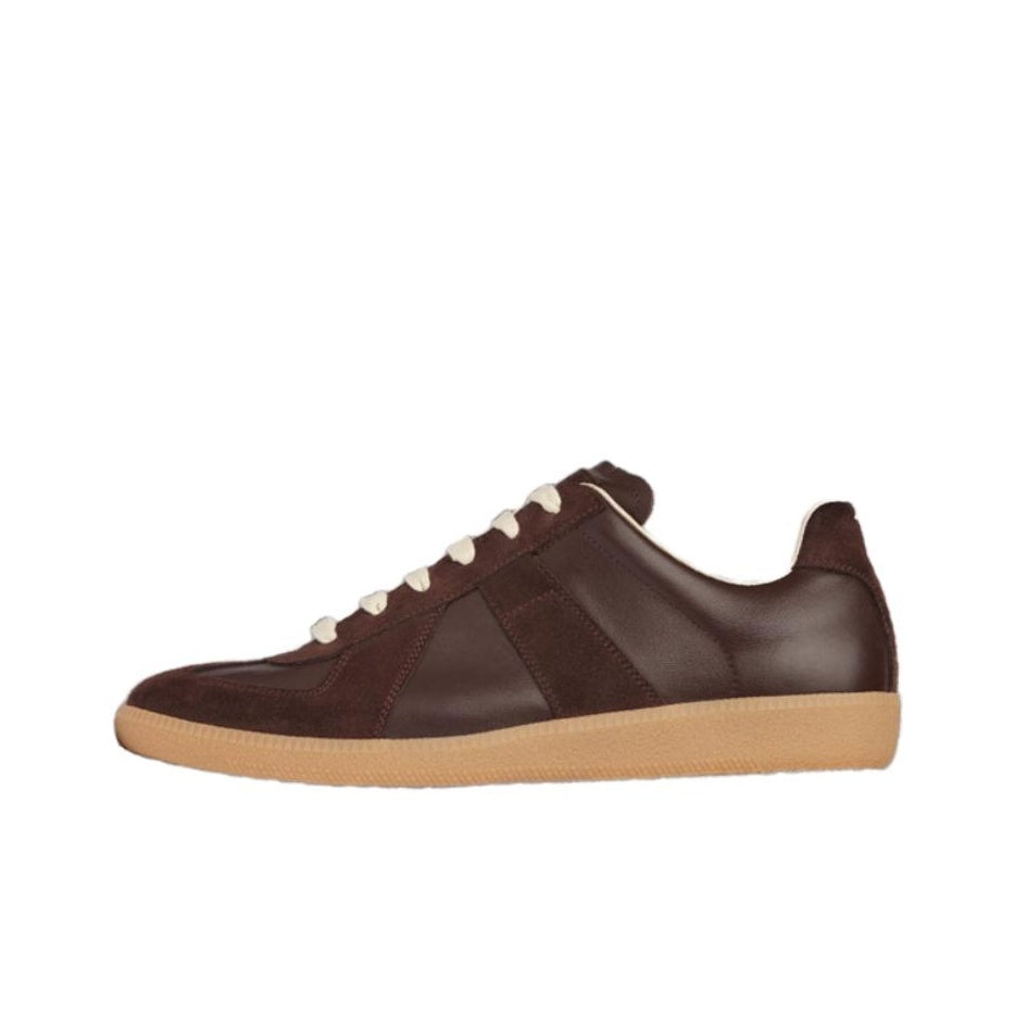 Maison Margiela Men's Brown Leather & Suede Sneakers