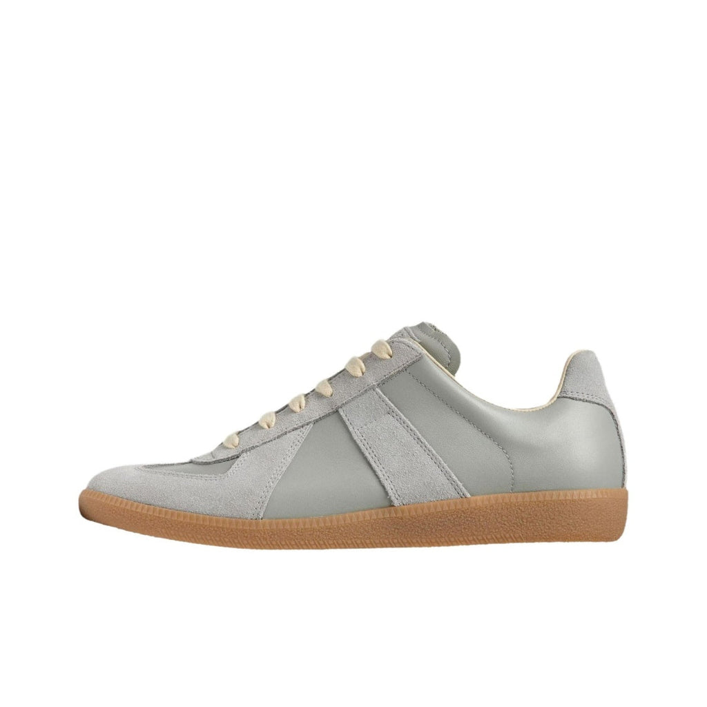 Maison Margiela Men's Grey Leather & Suede Sneakers