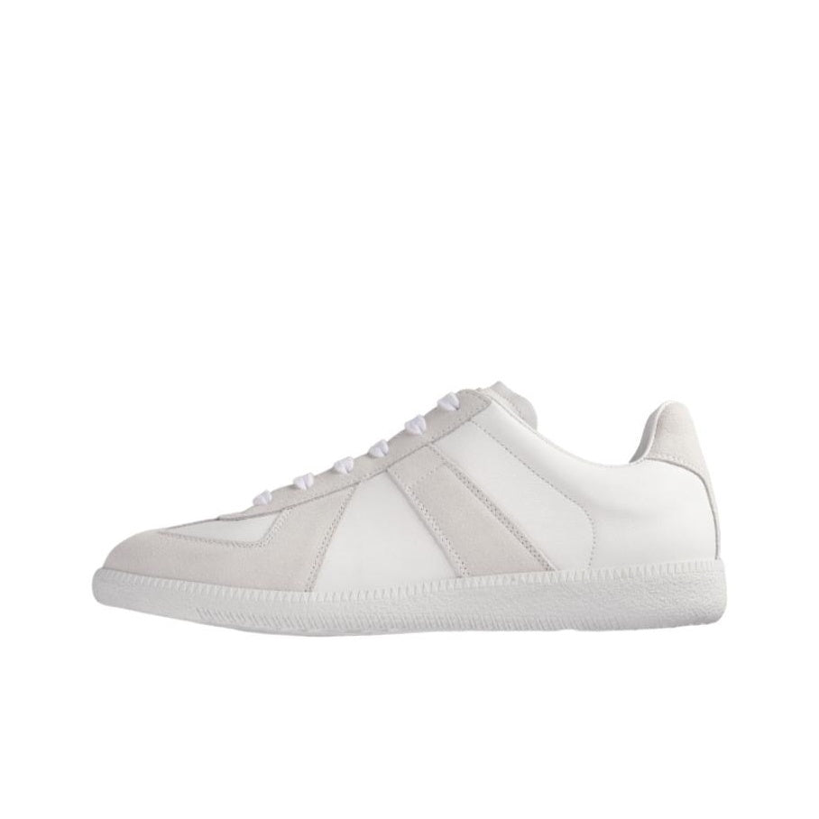 Maison Margiela Men's White Leather & Suede Sneakers