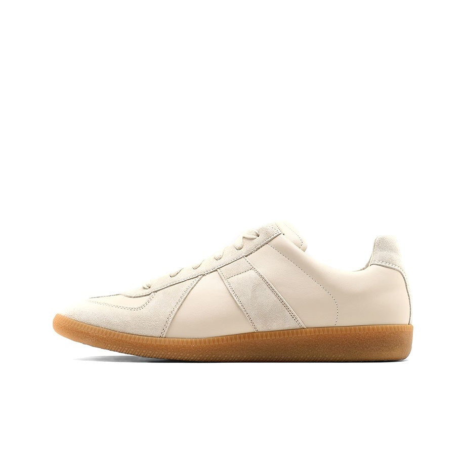 Maison Margiela Men's Beige Leather & Suede Sneakers
