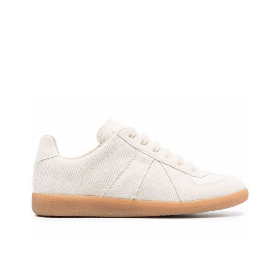 Maison Margiela Men's White Suede Sneakers