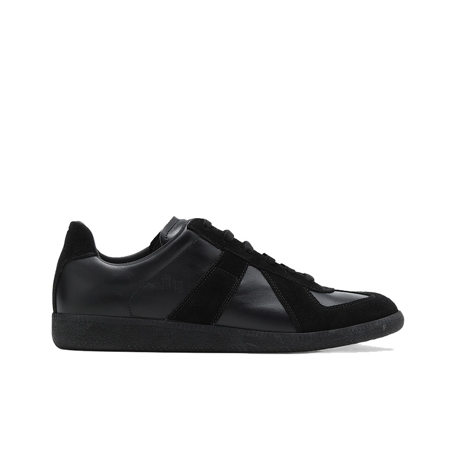 Maison Margiela Men's Black Leather & Suede Sneakers – Black Interior