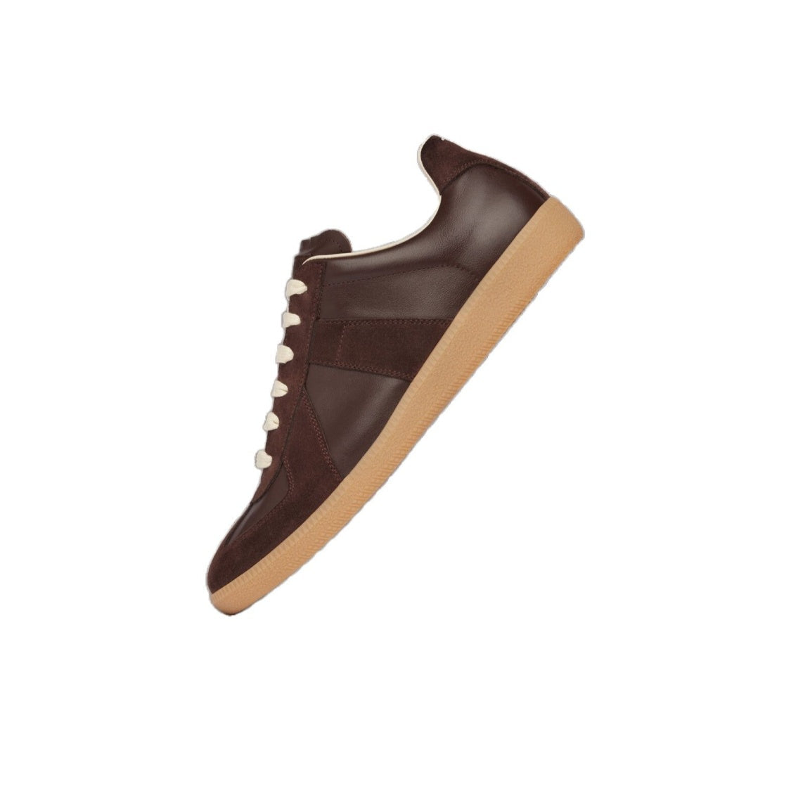 Maison Margiela Men's Brown Leather & Suede Sneakers