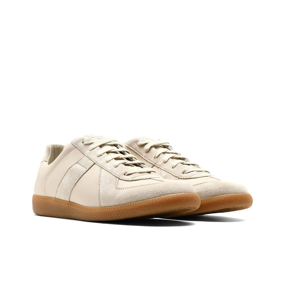 Maison Margiela Men's Beige Leather & Suede Sneakers