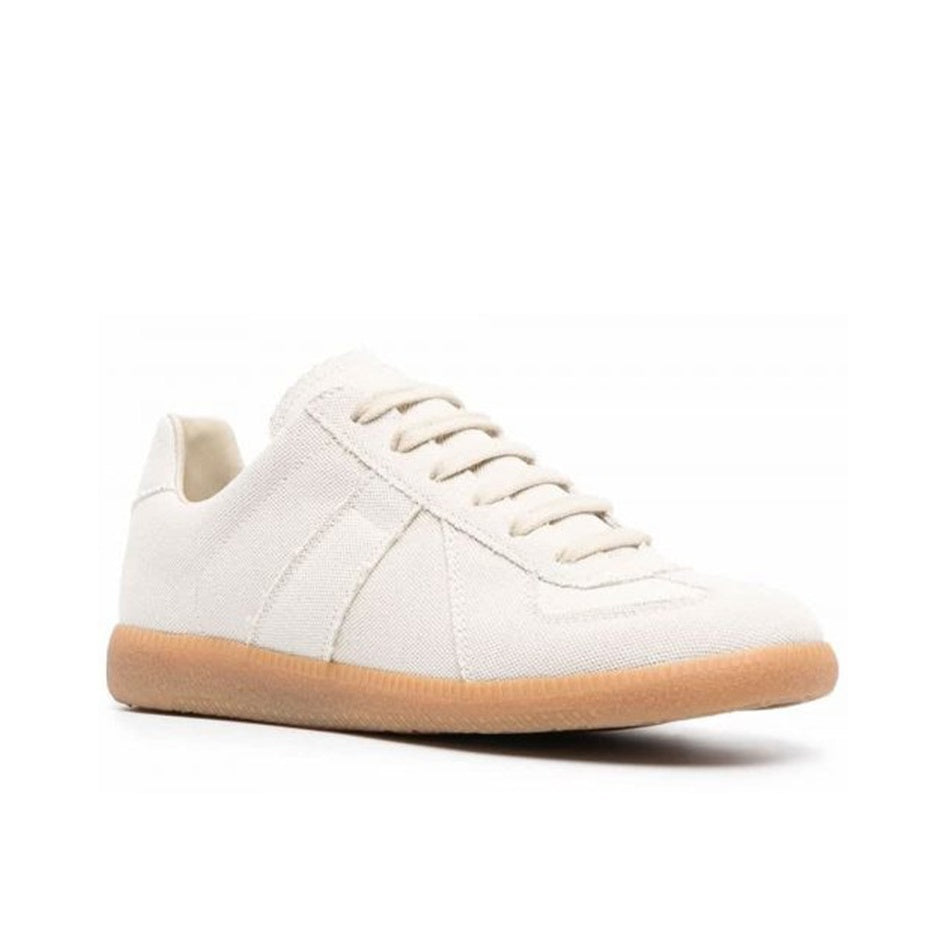 Maison Margiela Men's White Suede Sneakers