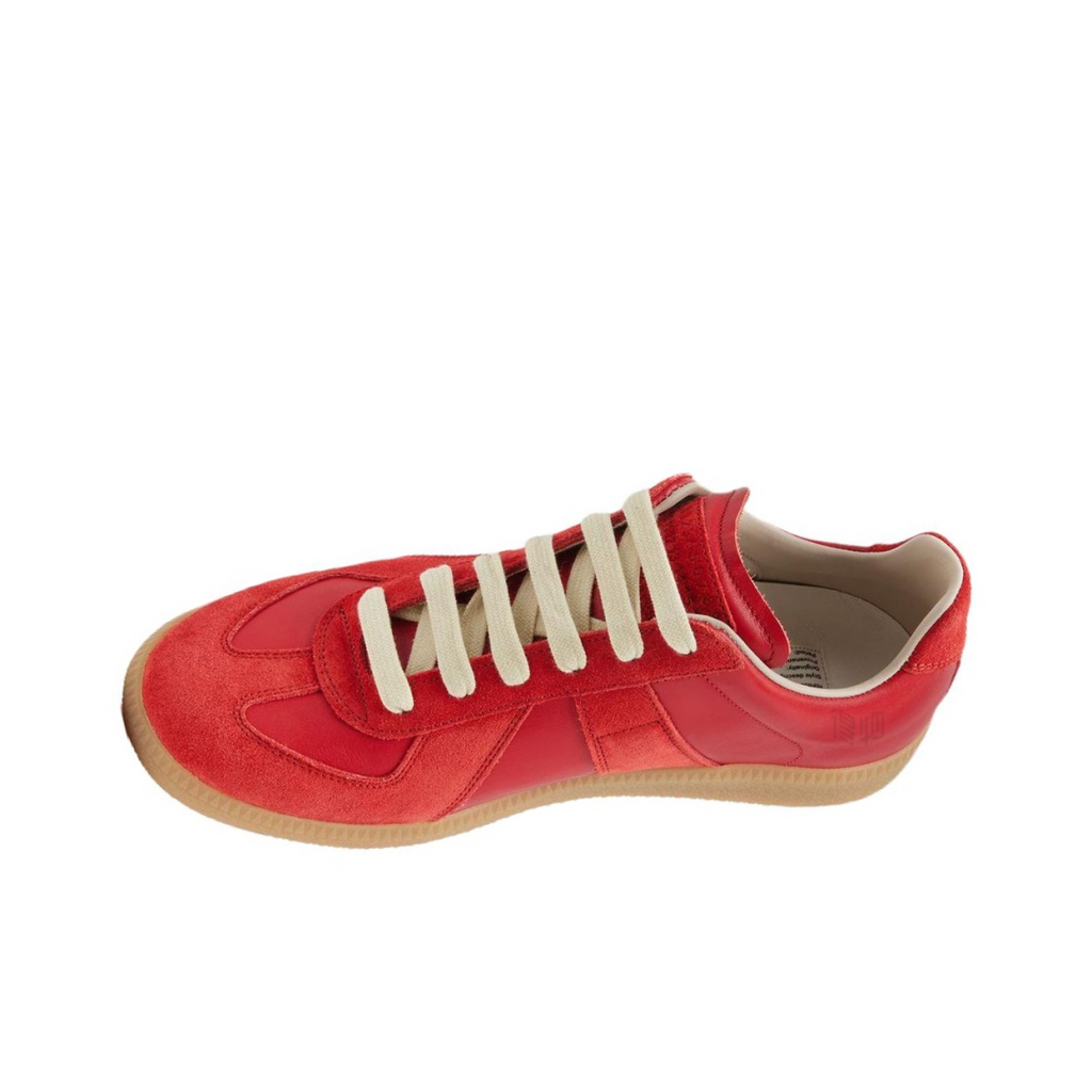Maison Margiela Men's Rouge Leather & Suede Sneakers
