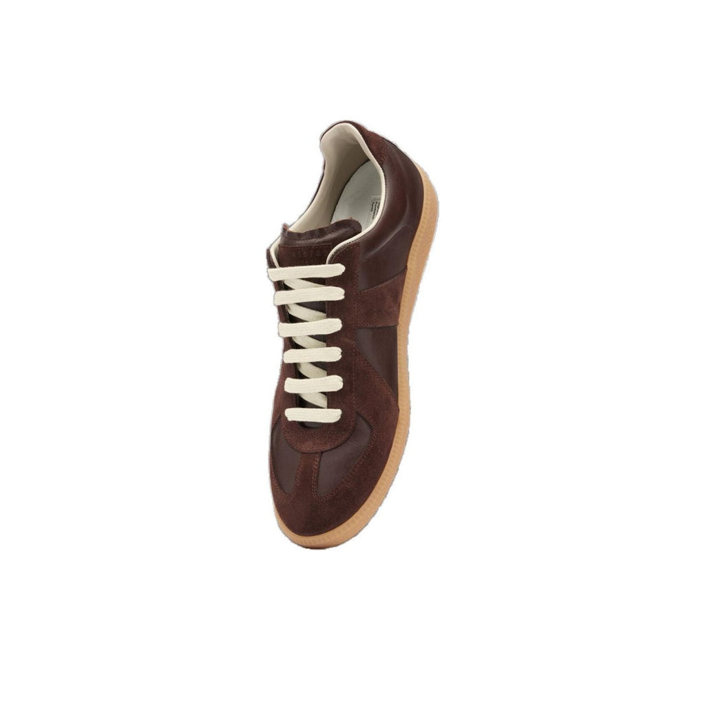 Maison Margiela Men's Brown Leather & Suede Sneakers
