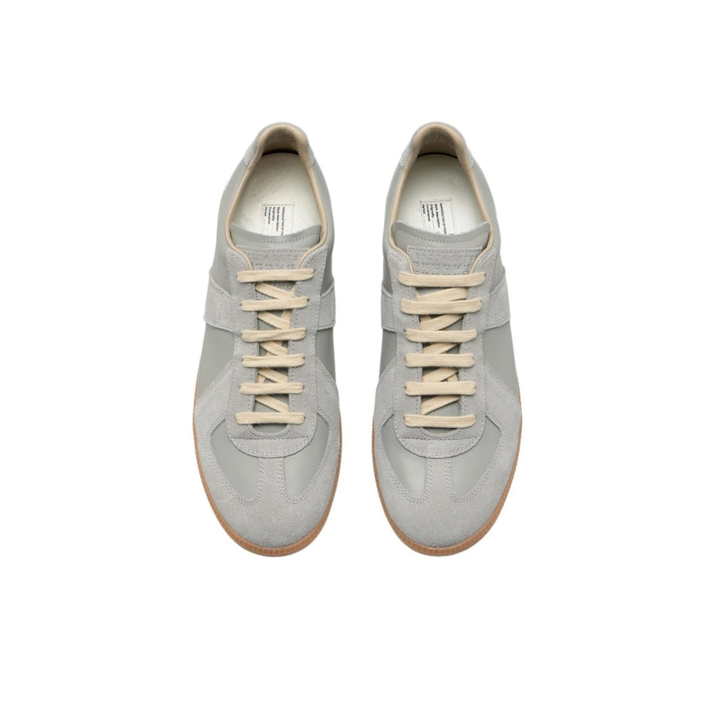 Maison Margiela Men's Grey Leather & Suede Sneakers