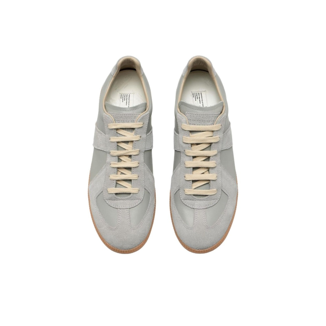 Maison Margiela Men's Grey Leather & Suede Sneakers