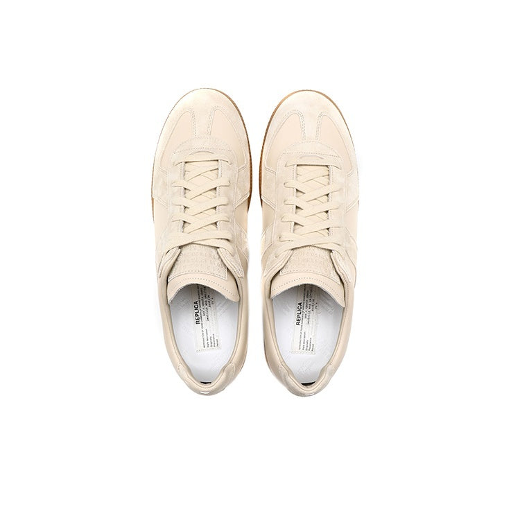 Maison Margiela Men's Beige Leather & Suede Sneakers