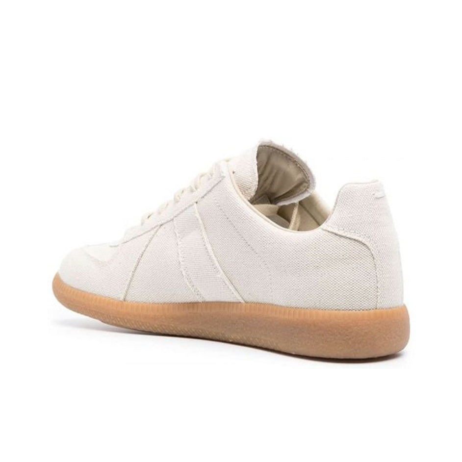 Maison Margiela Men's White Suede Sneakers