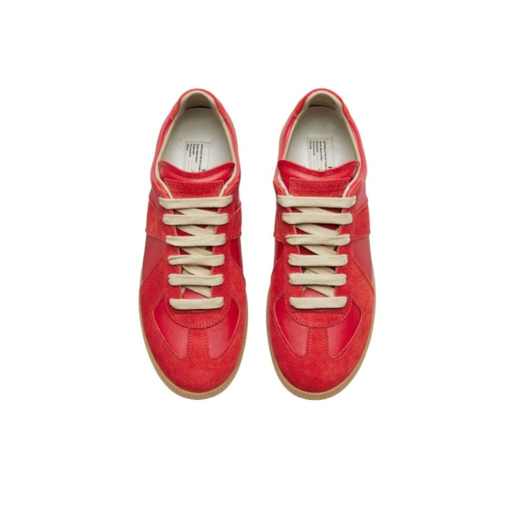 Maison Margiela Men's Rouge Leather & Suede Sneakers