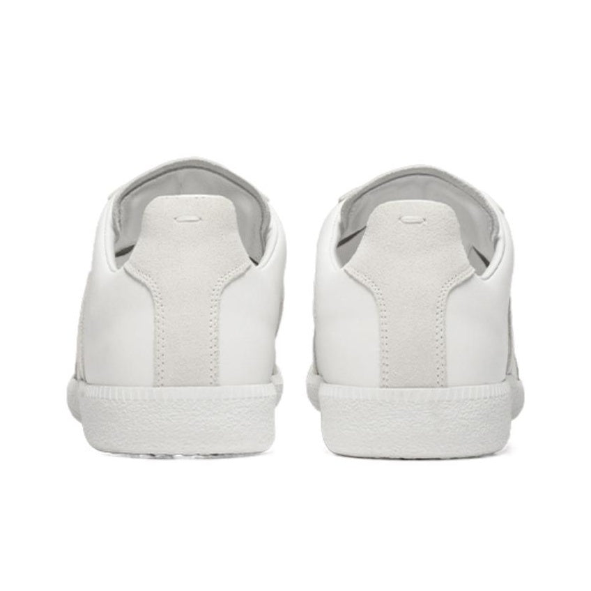 Maison Margiela Men's White Leather & Suede Sneakers