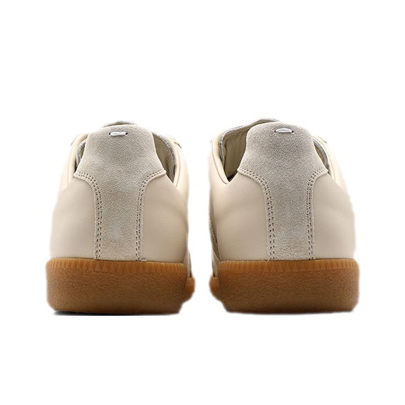 Maison Margiela Men's Beige Leather & Suede Sneakers