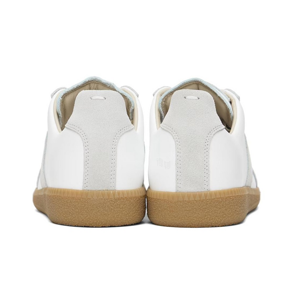 Maison Margiela Men's White Leather & Beige Suede Sneakers