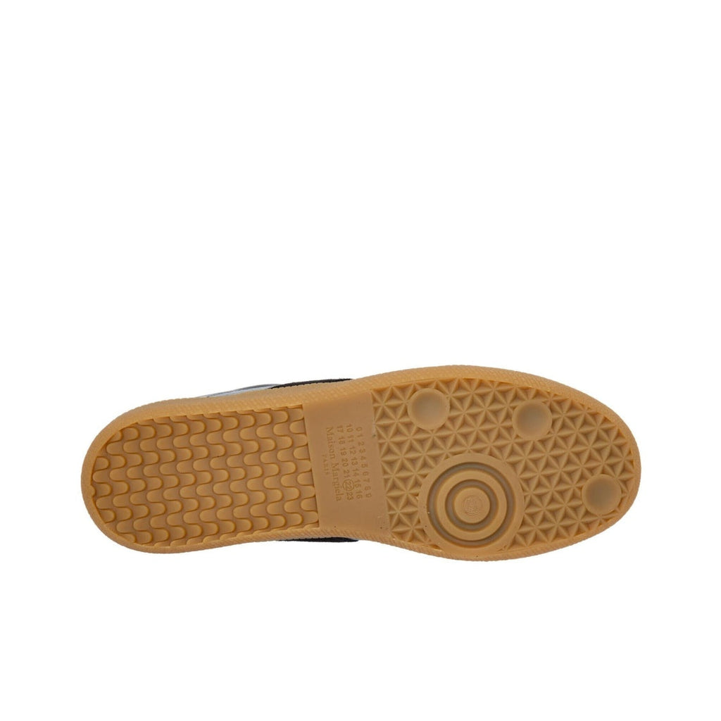 Maison Margiela Men's Black Leather & Suede Sneakers – Rubber Sole